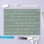 Sage Green | Benutzerdefinierter Skripttext Elegan Seidenpapier (Handwerk)