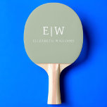 Sage Green Beruflich Simple Monogram Minimalistisc Tischtennis Schläger<br><div class="desc">Unsere elegante Berufliche Monogram Minimalistisch Collection: Steigern Sie Ihren Stil mit zeitloser Eleganz und Eleganz. Diese Kollektion wurde mit viel Liebe zum Detail gestaltet und bietet minimalistische Designs, die mit Ihrem personalisierten Monogramm verziert sind. Jedes Stück verströmt Professionalität und Raffinesse, perfekt um in jedem Ambiente einen bleibenden Eindruck zu machen....</div>