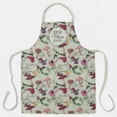 Sage Green Best Mama Ever Blume & Hummingbird Schürze (Vorderseite)