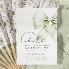 Sage Green bindet das Knoten-Brautparty Einladung