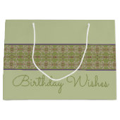 Sage Green Birthday Tasche Geschenktasche Große Geschenktüte (Vorderseite)