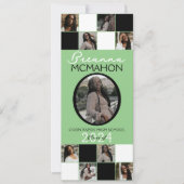 Sage Green & Black 9 Foto Abschluss Ankündigung (Vorderseite)