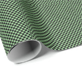 Sage Green Black Checkerboard Camouflage-Muster Geschenkpapier (Rolleneckpunkt)