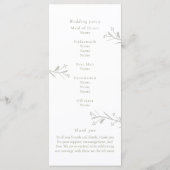 Sage Green Blätter and Berries Wedding Program (Rückseite)
