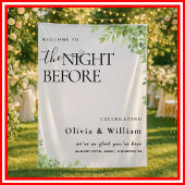 Sage Green Blätter die Nacht vor der Hochzeit Wandteppich