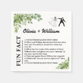 Sage Green Blätter Grüner Spaß Hochzeit Serviette (Vorderseite)