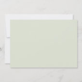 Sage Green Blätter Simple Greenerity Wedding Einladung (Rückseite)