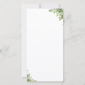 Sage Green Blätter Vielen Dank Willkommen QR Code Dankeskarte (Rückseite)