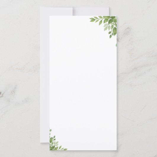 Sage Green Blätter Vielen Dank Willkommen QR Code Dankeskarte (Rückseite)