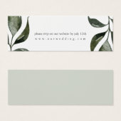 Sage Green Blätter Wedding Website UAWG (Vorne & Hinten)