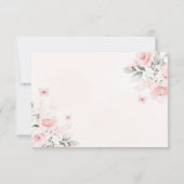 Sage Green Blink Pink Princess Quinceañera RSVP Karte (Rückseite)