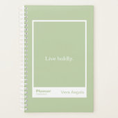Sage Green Block Quote Small Planner Planer (Vorderseite)