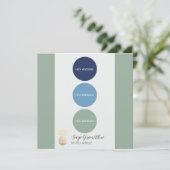 Sage Green Blue Color Palette Card Einladung (Stehend Vorderseite)