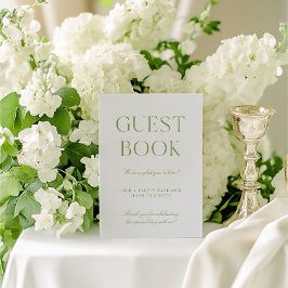 Sage Green & Blue Wedding Guest Book Sign Einladung