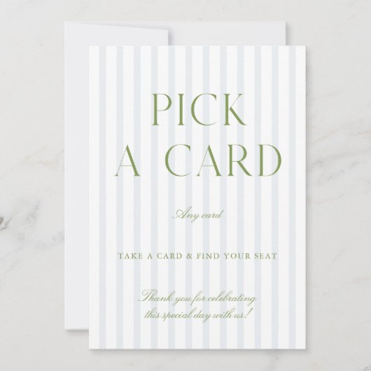 Sage Green & Blue Wedding Wählen Sie ein Kartenzei Einladung (Vorderseite)