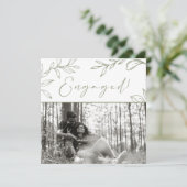 Sage Green Blume Boho Add Foto Engagement Party (Stehend Vorderseite)