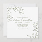 Sage Green Blume Boho Add Foto Engagement Party (Rückseite)