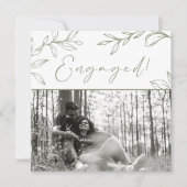 Sage Green Blume Boho Add Foto Engagement Party (Vorderseite)