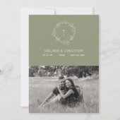 Sage Green Blume Boho Bride Save the Date (Vorderseite)