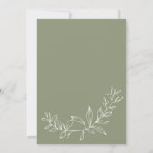 Sage Green Blume Boho Bride Save the Date (Rückseite)