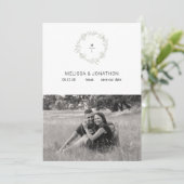 Sage Green Blume Boho Bride Save the Date (Stehend Vorderseite)