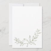 Sage Green Blume Boho Bride Save the Date (Rückseite)
