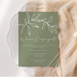Sage Green Blume Boho Engagement Party Einladung