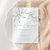 Sage Green Blume Boho Engagement Party Einladung