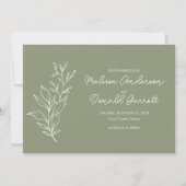 Sage Green Blume Boho Save the Date (Rückseite)
