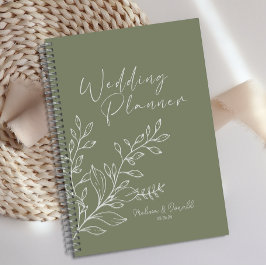 Sage Green Blume Boho Wedding Planer