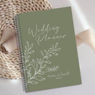 Sage Green Blume Boho Wedding Planer