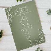 Sage Green Blume Bridal Game Guess the Dress Flyer