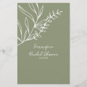 Sage Green Blume Game würde sagen: Flyer (Hinten)