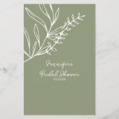 Sage Green Blume Game würde sagen: Flyer (Hinten)