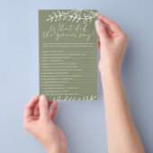 Sage Green Blume Game würde sagen: Flyer (Handgriff)