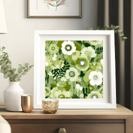 Sage Green Blume Poster