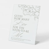 Sage Green bluoral rät wie viele Küsse Spiel Sockelschild (Vorderseite)