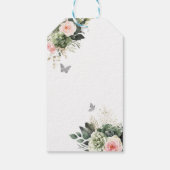 Sage Green Blush Geometric Quinceñera Vielen Dank Geschenkanhänger (Rückseite)