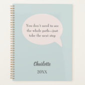Sage green blush pink inspirational goal quote planer (Vorderseite)