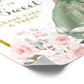 Sage Green Blush Pink Quinceñera Fünfzehn ist süß Poster (Ecke)