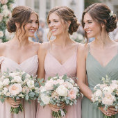 Sage Green & Blush Wedding Attire Card Einladung