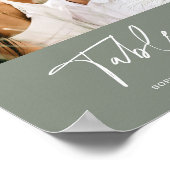 SAGE Green Bohemisch Foto Tischnummer 8x10 Poster (Ecke)