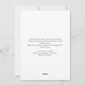 Sage Green Bohemische Weihnachtsfeier Gruß Feiertagskarte (Rückseite)