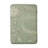 Sage green Boho Bath Mat Badematte (Vorderseite Vertikal)