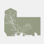 Sage Green Boho Blume Gefallen-Box Geschenkschachtel (Ungefaltet)
