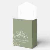 Sage Green Boho Blume Gefallen-Box Geschenkschachtel (Geöffnet)