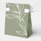 Sage Green Boho Blume Gefallen-Box Geschenkschachtel (Rückseite)