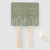 Sage Green Boho Blume sagt Ja zum Kleid Fächer (Vorne und Hinten)