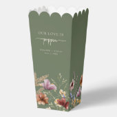 Sage Green Boho Butterfly Popcorn Geschenkschachtel (Rückseite)
