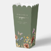 Sage Green Boho Butterfly Popcorn Geschenkschachtel (Vorderseite)